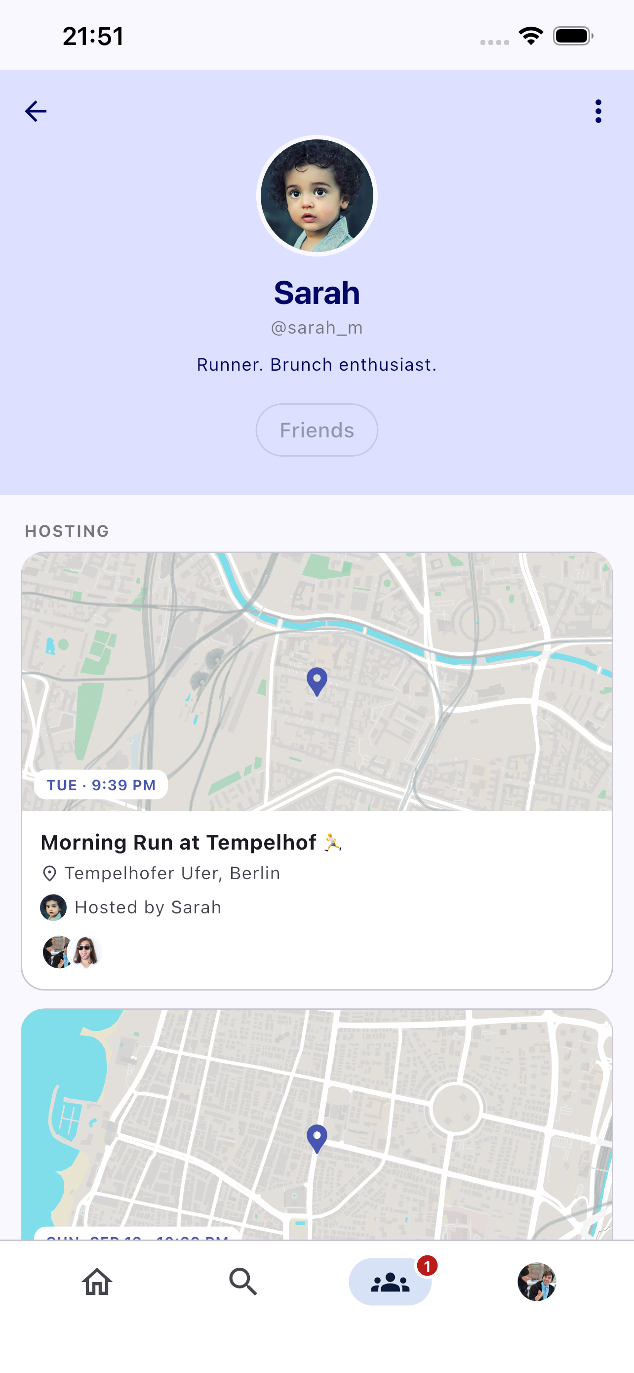 Feed screen